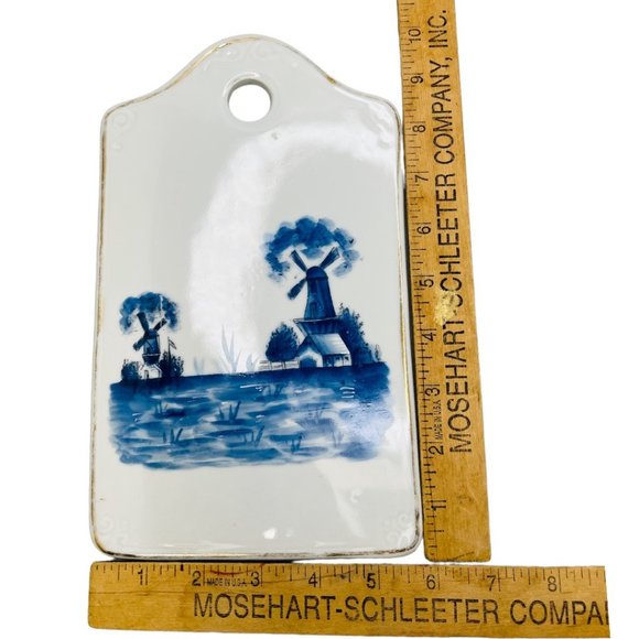Holland Tile Antique Windmill Bread and Cheese Cutting Board Plate Collectible - Picture 4 of 9